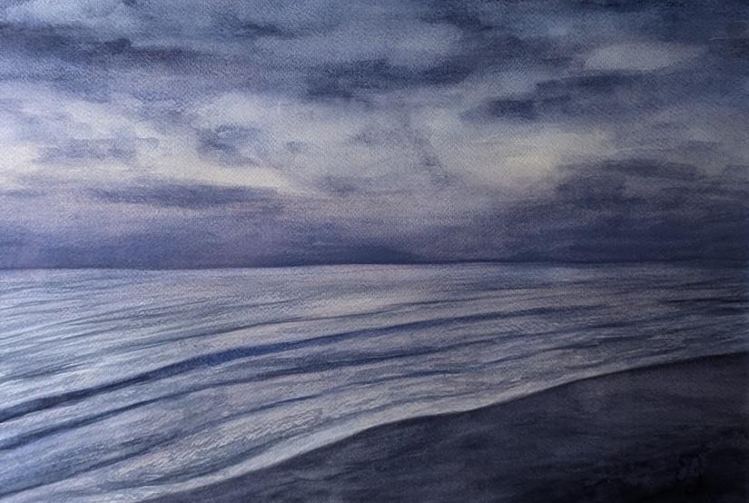 Dusky Dawn Watercolor Art